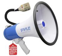 Pyle megafono, Altavoz con bocina y Sirena, 50V, Control de Volumen Ajustable, Funcion de grabacion, Ideal para Beisbol, Animacion, Entrenadores, Seguridad