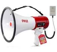 Sound Around Megaphone Bullhorn Megáfono Profesional, Unisex, Blanco/Rojo, 50 Vatios