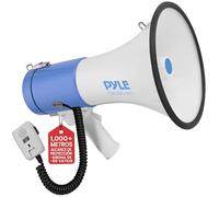 Pyle megafono, Altavoz, Portatil, 50V, Sirena, Control de volumen, Ideal para entrenadores, Policias, Futbol, Baseball, Interiores, Exteriores
