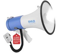 Pyle Altavoz portátil Compacto PMP51LT con Linterna LED, Alarma de Volumen, Volumen Ajustable, megáfono Ligero de 50 vatios con micrófono Desmontable
