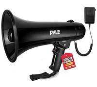 Pyle megafono, Altavoz, Portatil, Alcance de 1200 yardas, Sirena, Control de volumen, Ideal para entrenadores, Policias, Futbol, Baseball