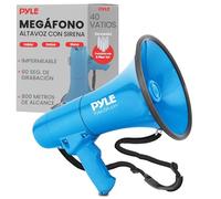 Pyle megáfono, con Sirena y Altavoz, 40V, Portátil, Ligero, Alcance de proyección de 669 MTS²