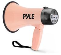 Pyle Megáfono megáfono de mano con sirena para eventos al aire libre, escuelas y obras de construcción | 30 W USB-C, megáfono altavoz recargable con rango de 1000 yardas, grabadora de voz, entrada AUX