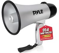 Pyle megafono, Portatil, Compacto, 20V, Microfono, 2 modos, Asa plegable