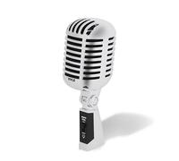 Pyle Micrófono Vintage, Vocal, Dinamico, Unidireccional, Cable XLR, Universal, Color Plata