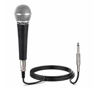 PYLE Micrófono profesional dinámico de mano. Vocal, unidireccional y manual. conexión XLR, cable de ¼ “, color negro