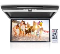 Pyle Monitor de Techo Plegable para Coche, LCD con HDMI y Transmisor IR, Integrado para Auriculares Inalámbricos, 43,9 cm