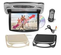 Pyle Monitor Techo Coche con Reproductor DVD Integrado, HDMI, USB y SD, Incluye 3 Carcasas Intercambiables, 33,8 cm