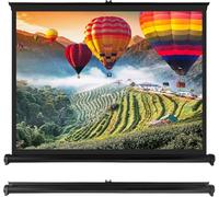 Pyle Pantalla de proyector portátil de 127 cm - Pantalla Manual con trípode, Plegable y de Montaje rápido para Cine en casa, Bodas, Fiestas y presentaciones en Oficina