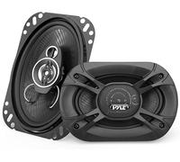 Pyle Par de Altavoces coaxiales Coche, 2 vias, Parlantes para Auto, 240W 4”, Componente de reemplazo rapido OEM, para Puertas del vehiculo/Panel Lateral, Universales, Color Negro