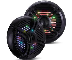 Pyle par de Altavoces Marinos de 6.5”, 250V, Sonido Estereo, Duales, Exteriores, Resistentes al Agua y a la Intemperie