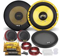 Pyle Par de Altavoces para Auto, 17 cm, Coche, 400V, Estructura magnética de 40Oz, Set de instalación Incluido