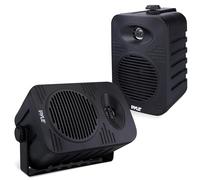 Pyle Par de altavoces para interiores y exteriores, sistema de altavoces de rango completo de 300 W, doble impermeable, 4 pulgadas, 2 vías, con tweeter de polímero de alto cumplimiento de 1/2 pulgada,
