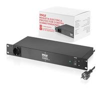 Pyle PDU Power Strip Protector, contra sobretensiones, 150 Julios, 15 amp, 9 Salidas, Regleta de Cable de Extension electrica, Resistente, 1U, Proteccion de Montaje en Rack, Tira de tomacorriente
