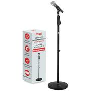 Pyle Pie de micrófono, Soporte Universal, Base Redonda compacta, Perilla de Bloqueo, Ligero
