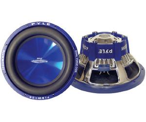 Pyle PLBW104 subwoofers para coche - Subwoofer para coche (1000W, 85 Db, 4 Ohmio, Acero, 26,9 cm, 13 cm) Negro, Azul, Cromo