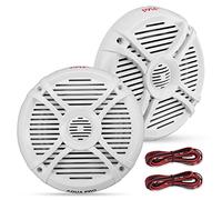 Pyle PLMRX67 Blanco altavoz - Altavoces (2.0 canales, Alámbrico, Terminal, 65 - 20000 Hz, 4 Ω, Blanco)