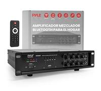 Pyle PMX3500PH - Amplificador de Mezcla de Audio para el hogar con Bluetooth para el hogar, Receptor de Potencia estéreo con Radio FM, Pantalla LED Digital, USB/AUX/micrófono, óptico/coaxial, AC-3