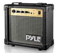 Pyle Portable Electric Guitar Amp, 10 Watt Mini Combo Amplifier with Distortion, Gain, Tone, Master, AUX, Headphone Output