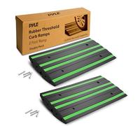 Pyle rampa de Caucho para bordillo, Antideslizante, Resistente, Ideal para entradas y aceras, Pack de 2
