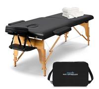 Pyle SereneLife Camilla de Masaje, Portatil, Plegable, Profesional, 3 Secciones, Altura Ajustable, Bolsa de Transporte