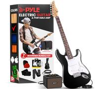 Pyle Set de Guitarra Eléctrica de Tamaño Completo con Amplificador de 5W, Estuche, Púas, Cuerdas de Repuesto y Correa, Paquete de Guitarra para Principiantes Estilo ST con 22 Trastes