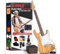 Pyle Set de Guitarra Eléctrica de Tamaño Completo con Amplificador de 5W, Estuche, Púas, Cuerdas de Repuesto y Correa, Paquete de Guitarra para Principiantes Estilo ST con 22 Trastes