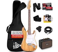 Pyle Set de Guitarra Eléctrica de Tamaño Completo con Amplificador de 5W, Estuche, Púas, Cuerdas de Repuesto y Correa, Paquete de Guitarra para Principiantes Estilo ST con 22 Trastes