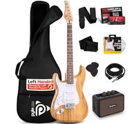 Pyle Set de Guitarra Eléctrica para Zurdos de Tamaño Completo con Amplificador de 5W, Estuche, Púas, Cuerdas de Repuesto y Correa, Paquete de Guitarra para Principiantes Estilo ST con 22 Trastes