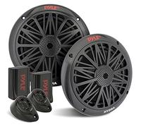 Pyle par de Altavoces Marinos de 6.5”, Sonido Estereo, Exteriores, Resistentes al Agua y a la Intemperie, Potencia de 200V