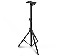 Pyle Soporte de Altavoz de trípode Ajustable, 86 x 80 x 147 cm, Soporte de Piso Plegable, Soporte de Altavoz de Acero con Pasador de Bloqueo, Micro Soporte para Estudio, música, actuación, grabación