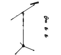 Pyle Soporte de Micrófono, Soporte de Micrófono - Altura Ajustable y Brazo Flexible, Trípode Estable con Ajuste T-Bar, Ideal para Escenario, Estudio y Micrófono de Karaoke