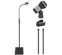 Pyle soporte de microfono, Tripode, Brazo flexible ajustable, Con adaptador universal de 5/8”, Clip para mic, Plegable, Altura ajustable