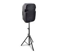 PYLE PSTND1 - Soporte Universal para Altavoz con Tapa de Goma Resistente con Altura Ajustable de 59.1" a 82.7" Pin de Seguridad y Inserto de 35 mm Compatible en la Etapa o en el Estudio