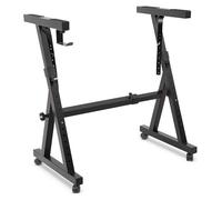 PYLE Soporte universal teclado piano, Organo, Ajustable, Portatil, Estilo Z, Ruedas de bloqueo