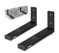 Pyle Soportes de Pared Ajustables para Altavoz, Paquete de 2 Brazos de Acero Extensibles para Canal Central, Altavoces pequeños o Grandes y Barras de Sonido, Capacidad de 110 Libras, Profundidad de