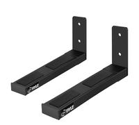 Pyle Soportes de Pared Ajustables para Altavoz, Paquete de 2 Brazos de Acero Extensibles para Canal Central, Altavoces pequeños o Grandes y Barras de Sonido, Capacidad de 110 Libras, Profundidad de
