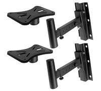 Pyle Soportes de Pared para Altavoces - Doble Universal con 31,75 cm de Distancia Desde la Pared, ángulo Ajustable 90°-30°, inclinación, rotación y Pasador de Acero sólido como Seguro (par)