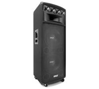 PylePro Altavoz, Portátil, para gabinete, 1600V, Estéreo, Woofer de 9 cm, Tweeters duales, Bocina Media de 5×30 cm, Exterior, Interior