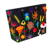 Pylones My Daily Bag - Bolso con diseño de flores, Negro , 48 x 34 x 14 cm