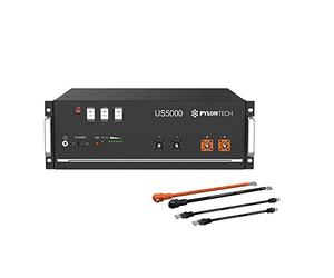 Pylontech 1 batería US5000 LiFePO4 de 4,8 kWh con juego de cables de conexión inversor