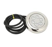 Pyltha foco LED subacuático, montaje superficial, 3,5in, 12-24V DC - Iluminación eficiente bajo el agua, IP68 resistente, para yates y embarcaciones (Luz blanca)
