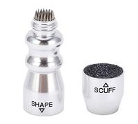 Pyltha Herramienta para Punta de Taco de Billar, Accesorio de Aluminio Plata, 63mm - Mejor Control y Giro, Forma y Mantén la Punta Competición y Entrenamiento