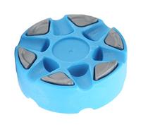 Pyltha Puck de Hockey, Plástico Durable y Textura Densa, Fácil Deslizamiento, Color Negro - Entrenamiento Diario, Diseño Único para Mejor Control, Uso Profesional y Recreativo (Azul Claro)