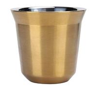 Pyltha Taza de Café Doble Capa Acero Inoxidable 304, Aislamiento Térmico, 300 ml - Conserva Caliente y Frío, Diseño Ergonómico para Hogar y Cafeterías (Titanio)