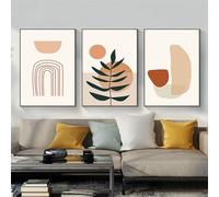 PYNVDD Juego de 3 carteles abstractos con estampado de hojas botánicas, carteles bohemios abstractos modernos, sin marco (imagen 01,50 x 70 cm x 3 piezas)