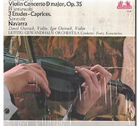 Pyotr Ilyich Tchaikovsky - Violin Concerto In D / Three Etudes-Caprices / Navarra - Tchaikovsky*, Wieniawski*, Sarasate*, David And Igor Oistrakh* LP