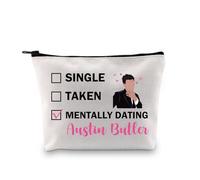 PYOUL Austin Butler Regalo inspirado mentalmente Fechado Austin Butler Bolsa de maquillaje Austin Butler Fan Bolsa de cosméticos Austin Butler Merch, Cita mental Austin mayordomo B