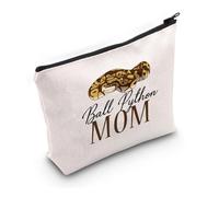 PYOUL Ball Python Snake Lover Gift Ball Python Mom - Bolsa de maquillaje para dueño de serpiente, bolsa de cosméticos para amantes de la herpetología, Ball Python Mom Bag