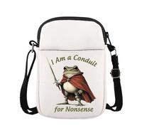 PYOUL - Bolsa cruzada divertida inspirada en refranes extraños con texto en inglés "I Am a Conduit for Nonsense Lovers Gift Frog Humor Merch, Para Nonsense Cb Eu